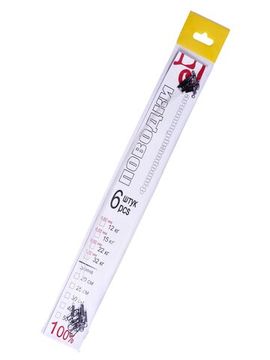 Поводки флюорокарбон LJ оснащ. вертл. и застеж. 18кг 40см 6шт.