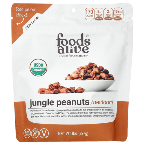 Foods Alive, арахис Jungle, 227 г (8 унций)