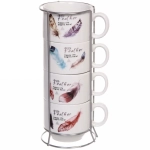 Набор кружек на стойке 200мл «Волшебное перышко»