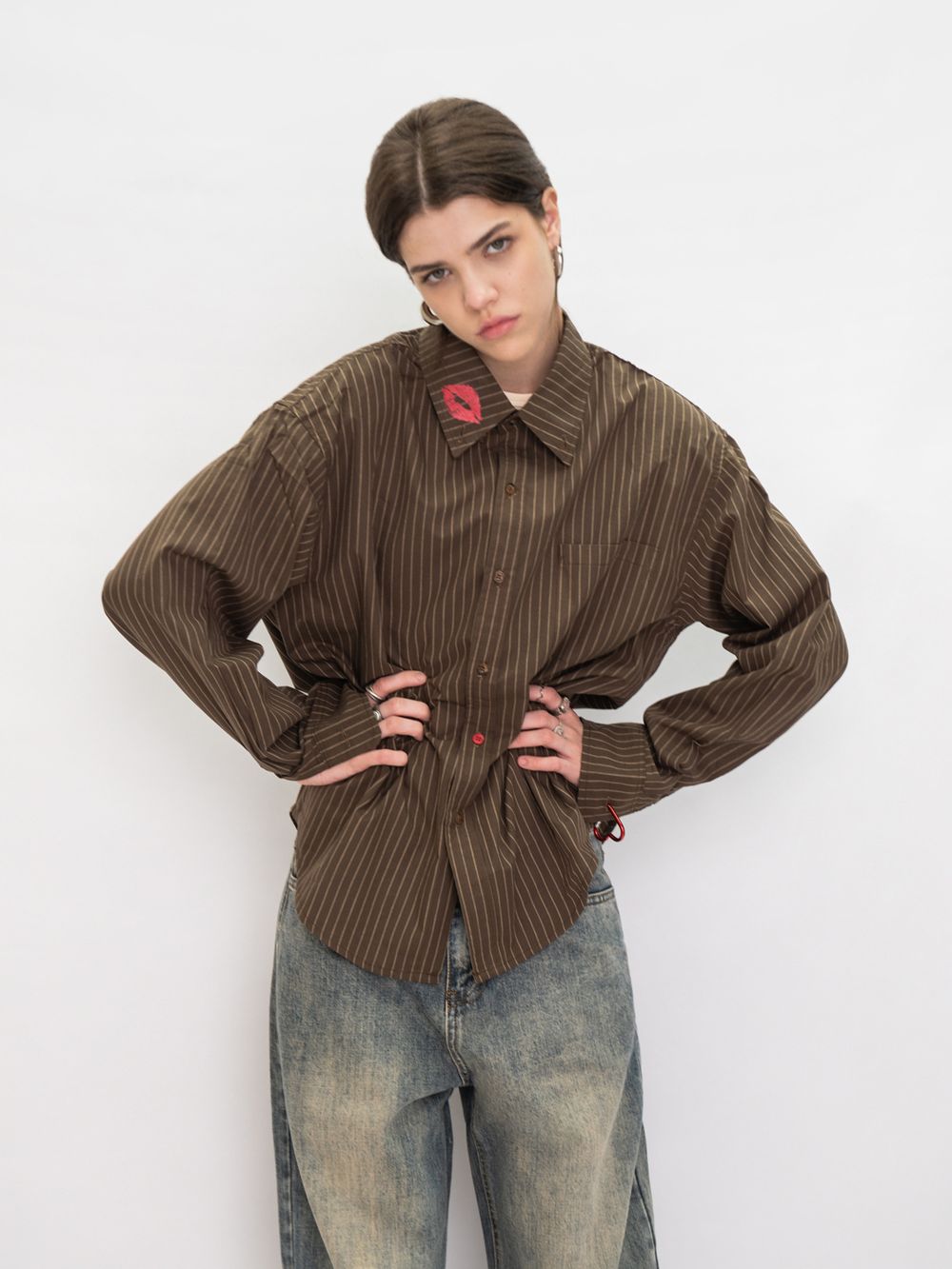 Рубашка Ovum Striped Dusty Roast