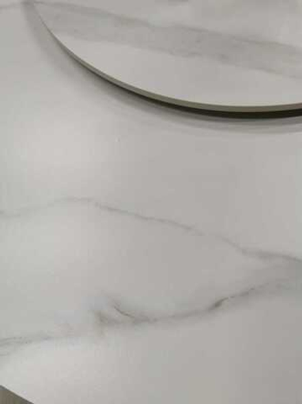 Стол обеденный Ist Casa Мелоди, 140х140х75 см, белый мрамор, золото