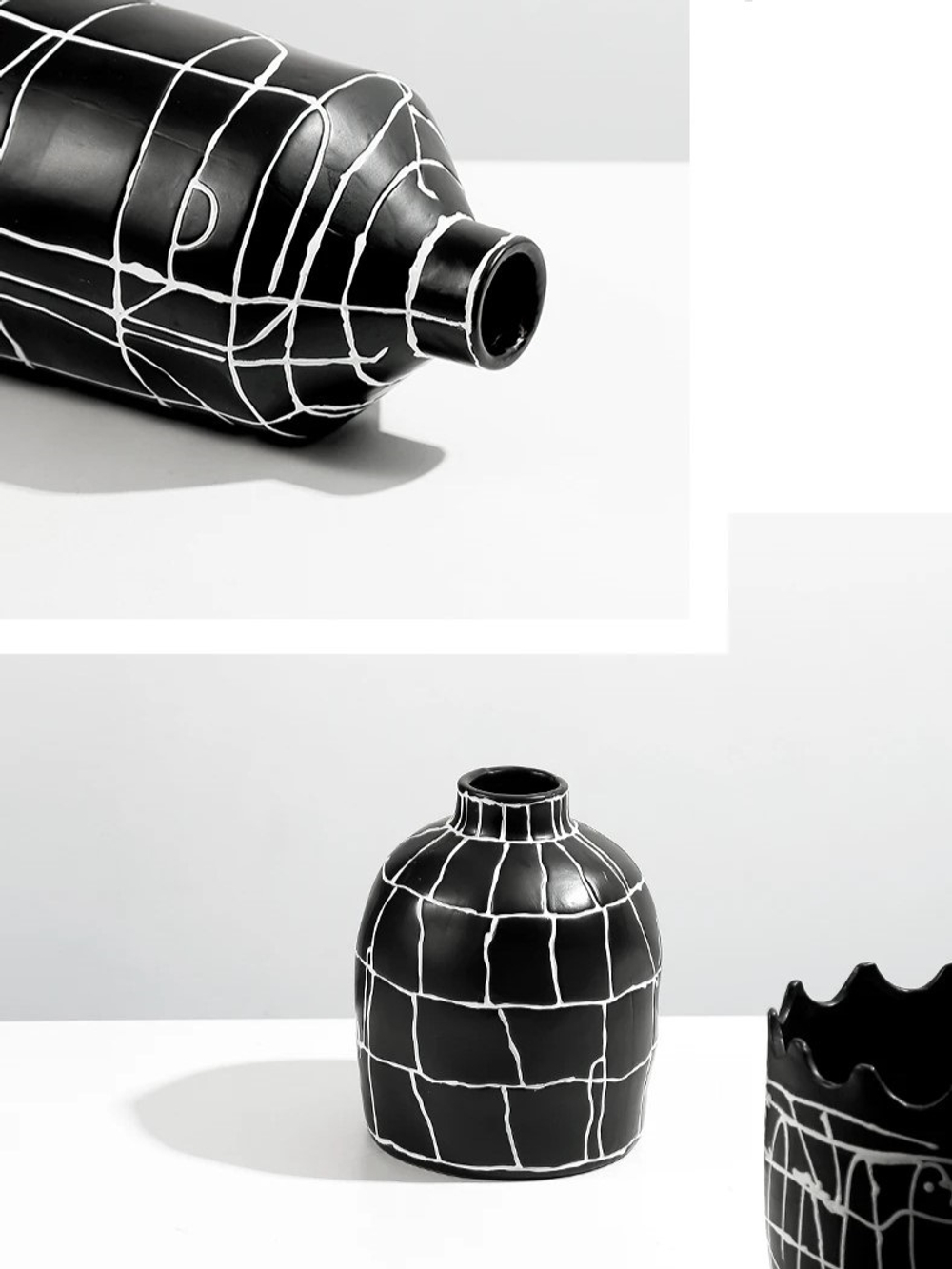 Ваза White line narrow mouth