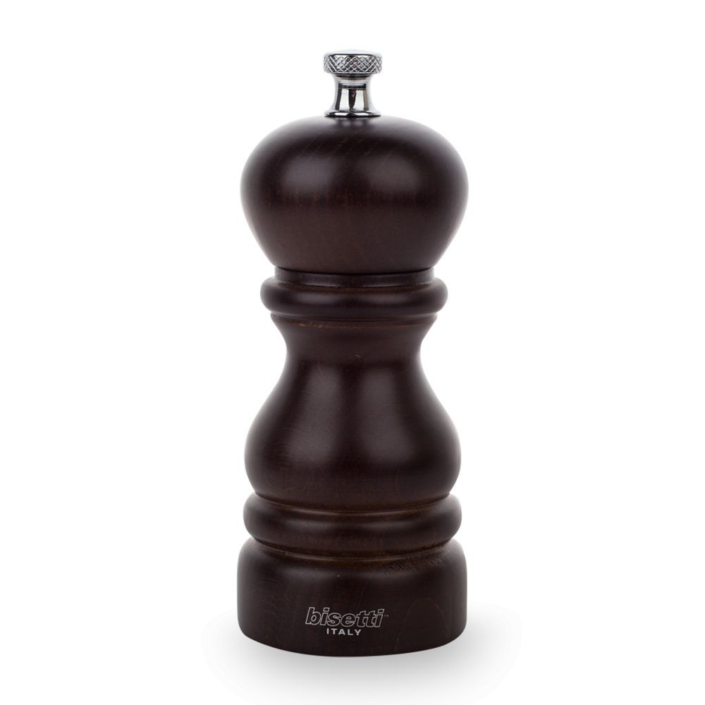 Мельница для соли 13см Bisetti Roma темное дерево Италия