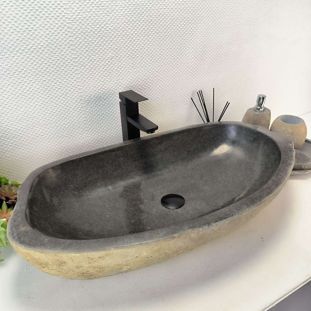 Раковина из речного камня RS-63532 (75*43*17) 0125