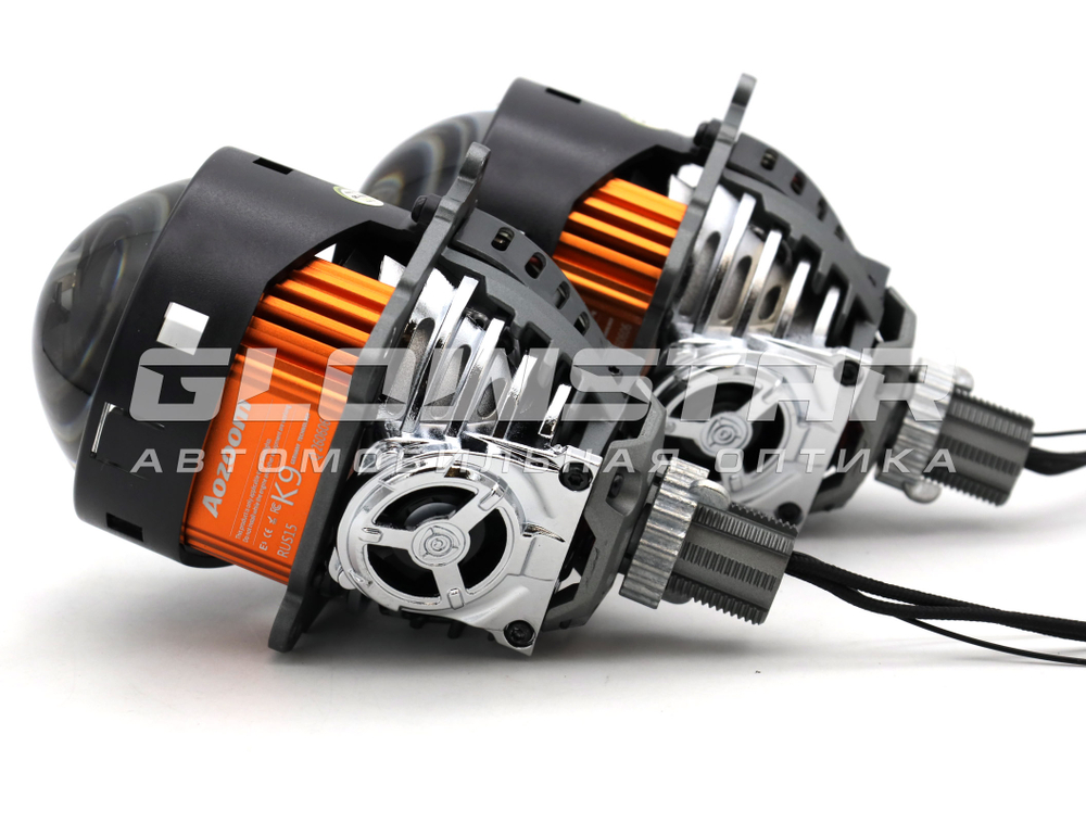Билед модули Aozoom K9 3.0 дюйма, 2 чипа, 6000K, 12V, 65W/73W, крепление 3R и съемное гаечное (комплект, 2шт)