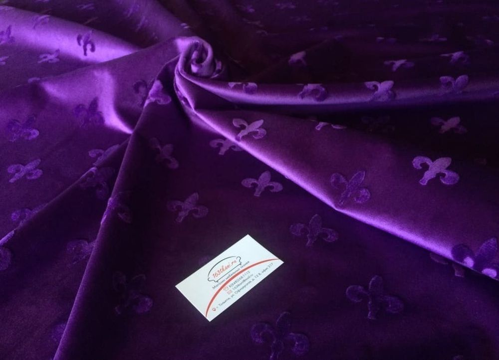 Велюр Корона фиолетовый