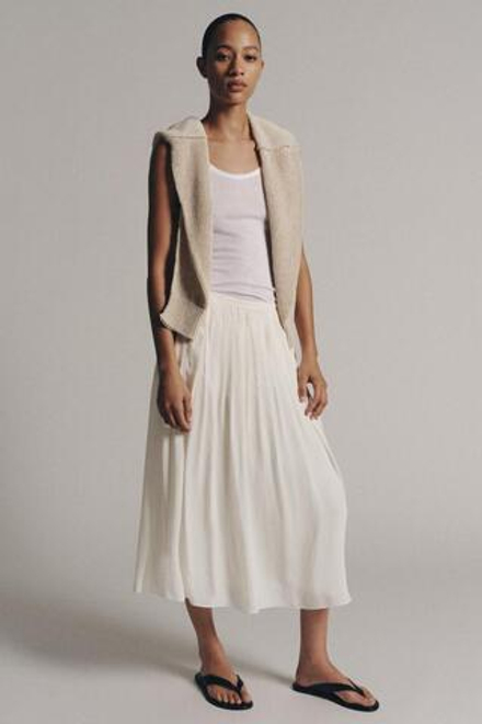 ZARA ЮБКА СО СКЛАДКАМИ — ZW COLLECTION, ЭКРЮ