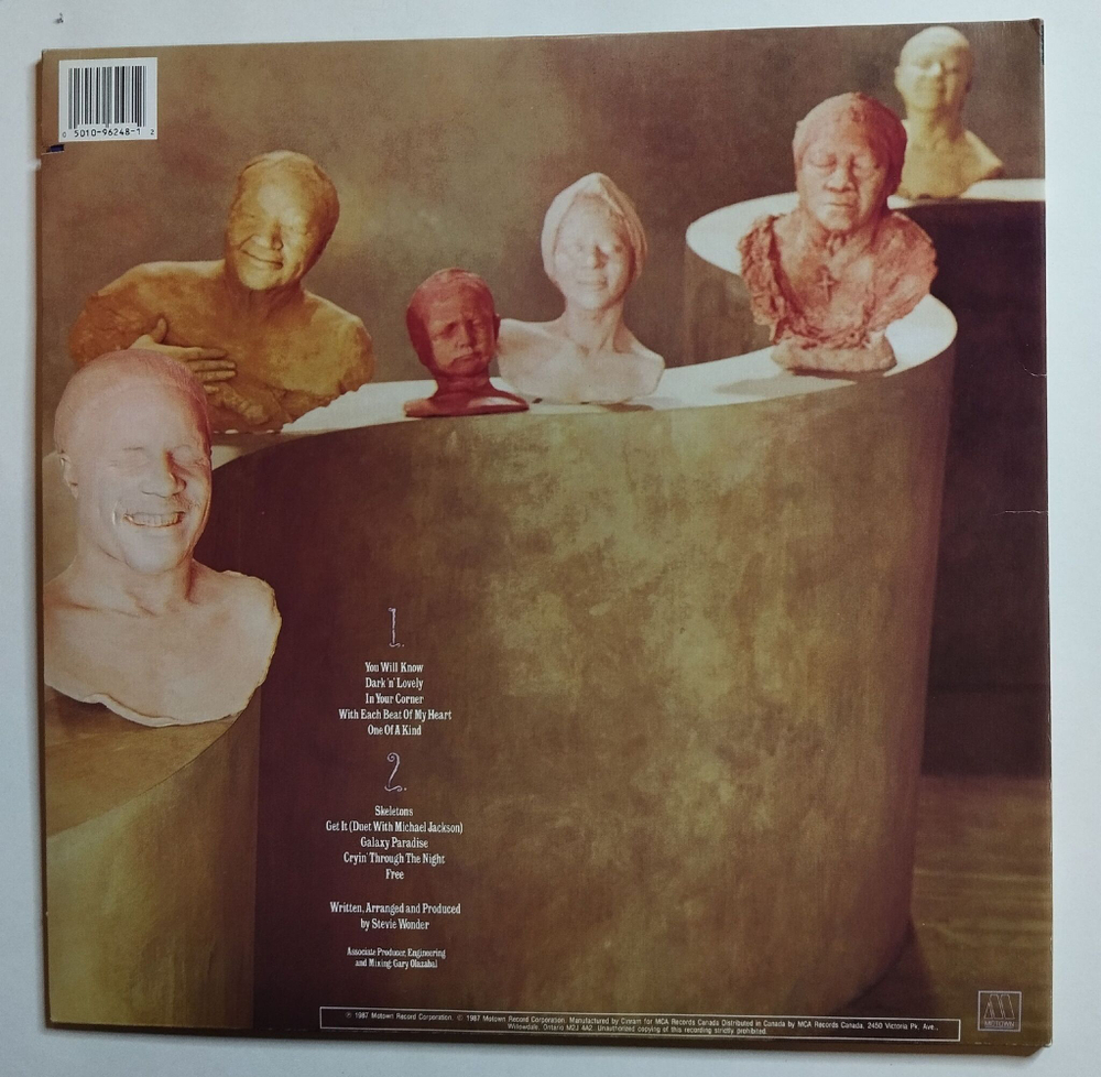Винтажная виниловая пластинка LP Stevie Wonder Characters (Canada 1987)