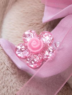 Мягкая игрушка Зайка Ми в банте с подвесками 15 см