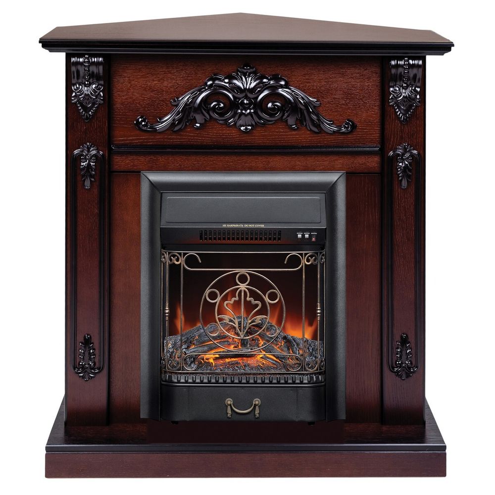 Электрокамин RealFlame Anita Corner AO античный дуб с очагом Majestic Lux Black