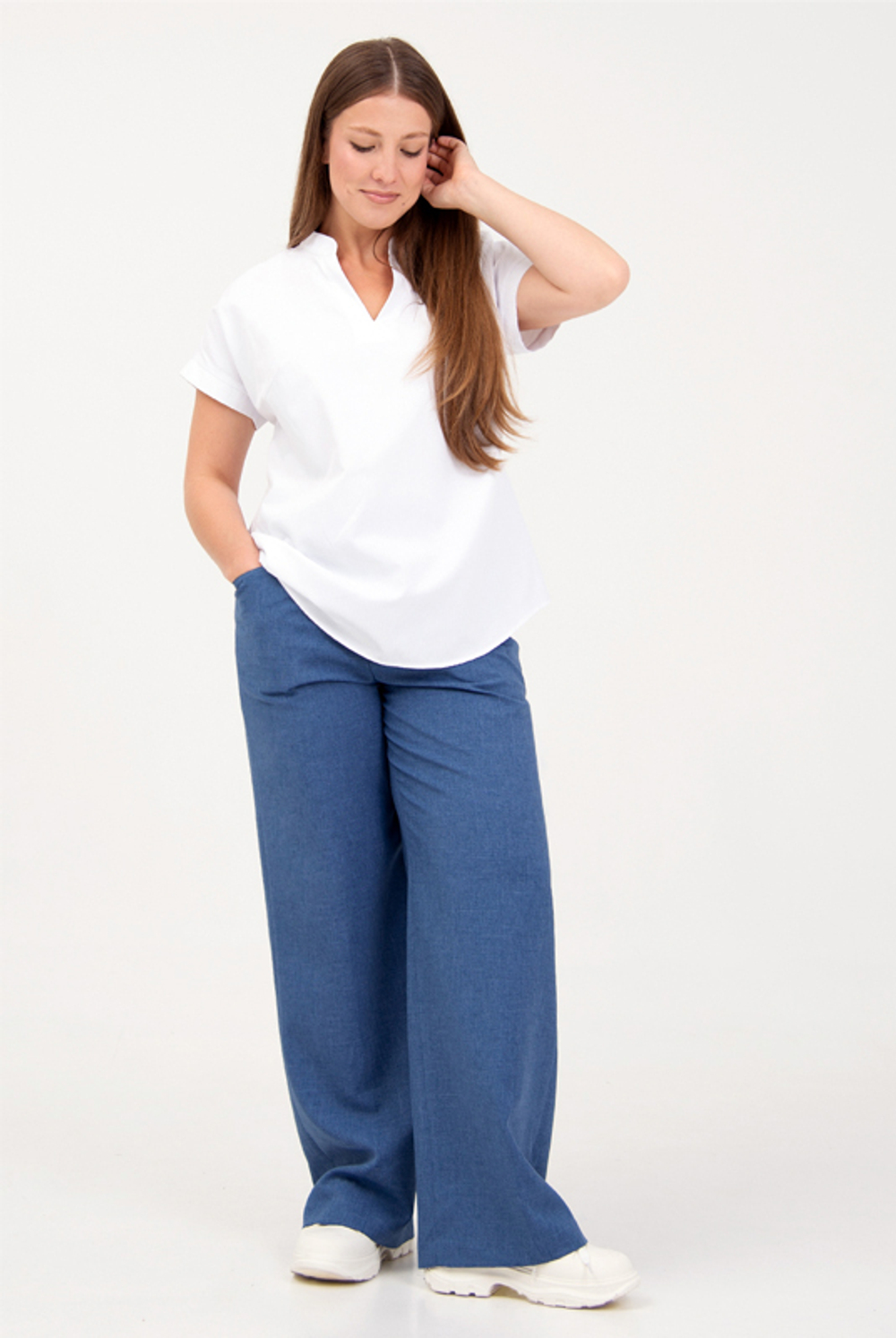 Брюки женские 3393ВЕ, ниагара #38Н023393ВЕ