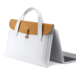 Ручная сумка белый с хаки цвет ультратонкая для ноутбука или планшета до 16 дюймов, серия AURA Series Handbag от Dux Ducis