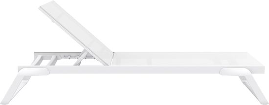 Шезлонг-лежак металлический Tropic белый Турция