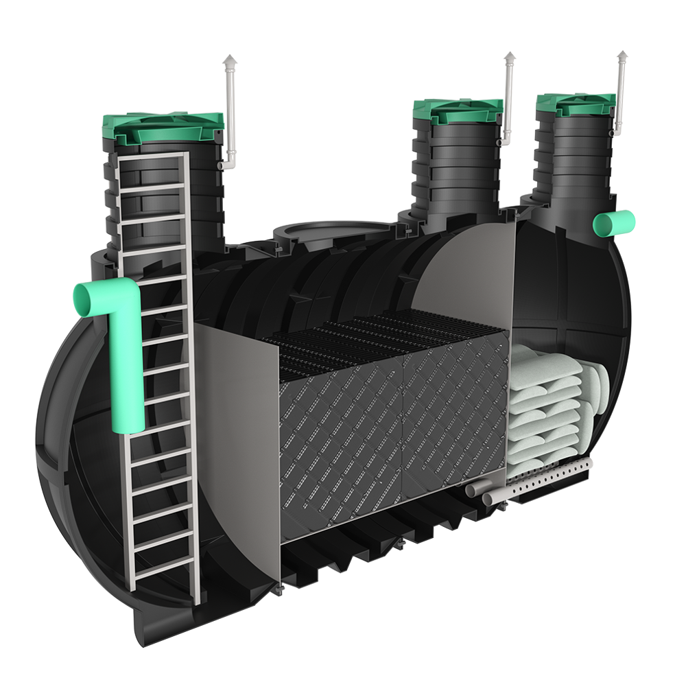 Ливневое очистное сооружение Мультпласт Модуль ЛОС 20(5580x2400x2400см;1115кг;) - арт.561660