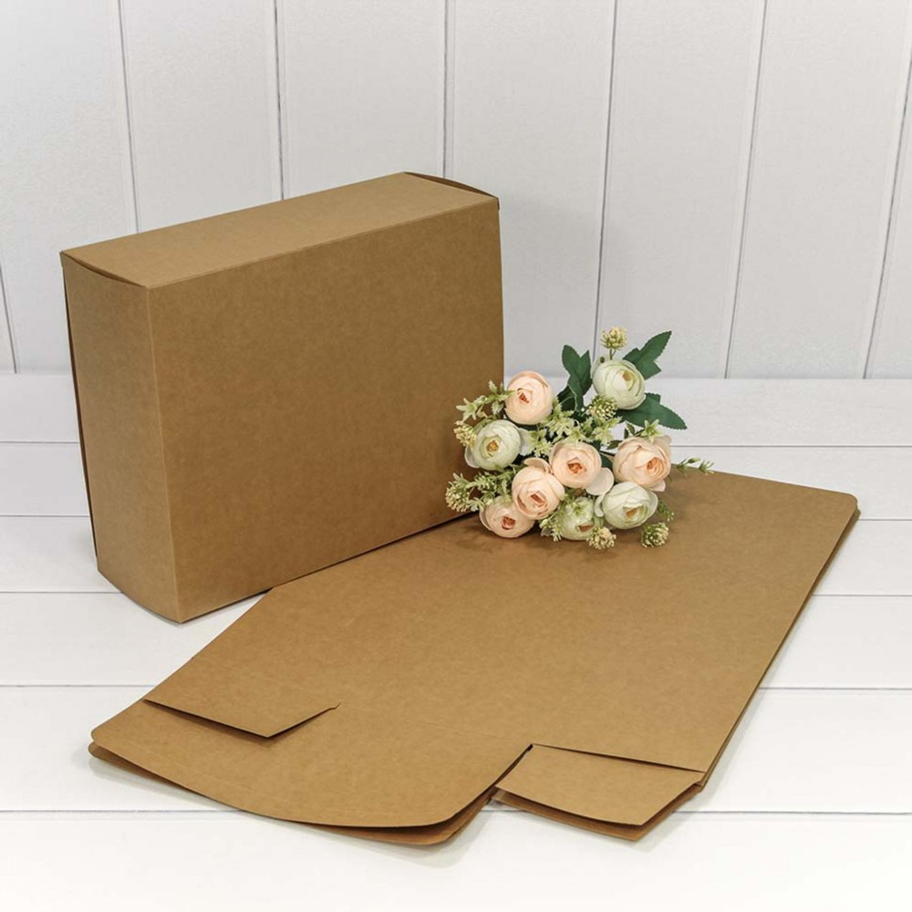 Коробка 32х26х12 см (Коричневый, Крафт)