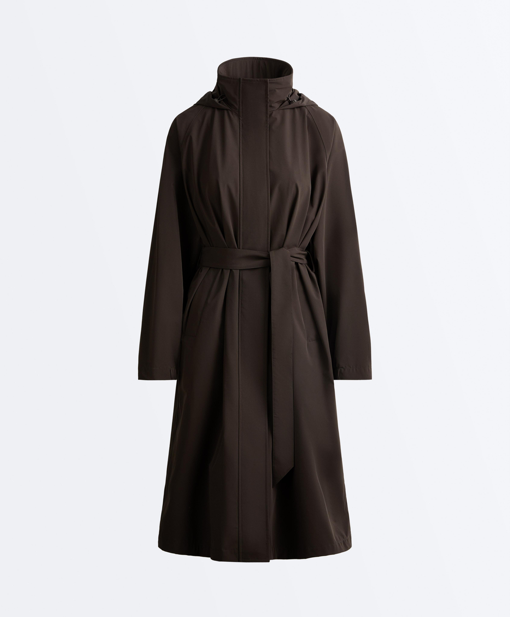 Oysho Ультралегкий плащ с водонепроницаемостью 10 000 мм, коричневый