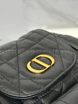 Маленький рюкзак Dior Caro черного цвета