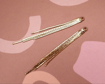 Подвеска шторка 71 мм позолота