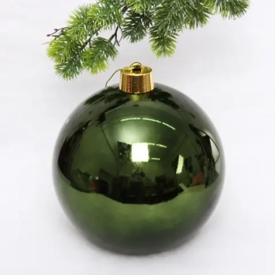 Новогодний шар 25 см «Глянец», изумруд