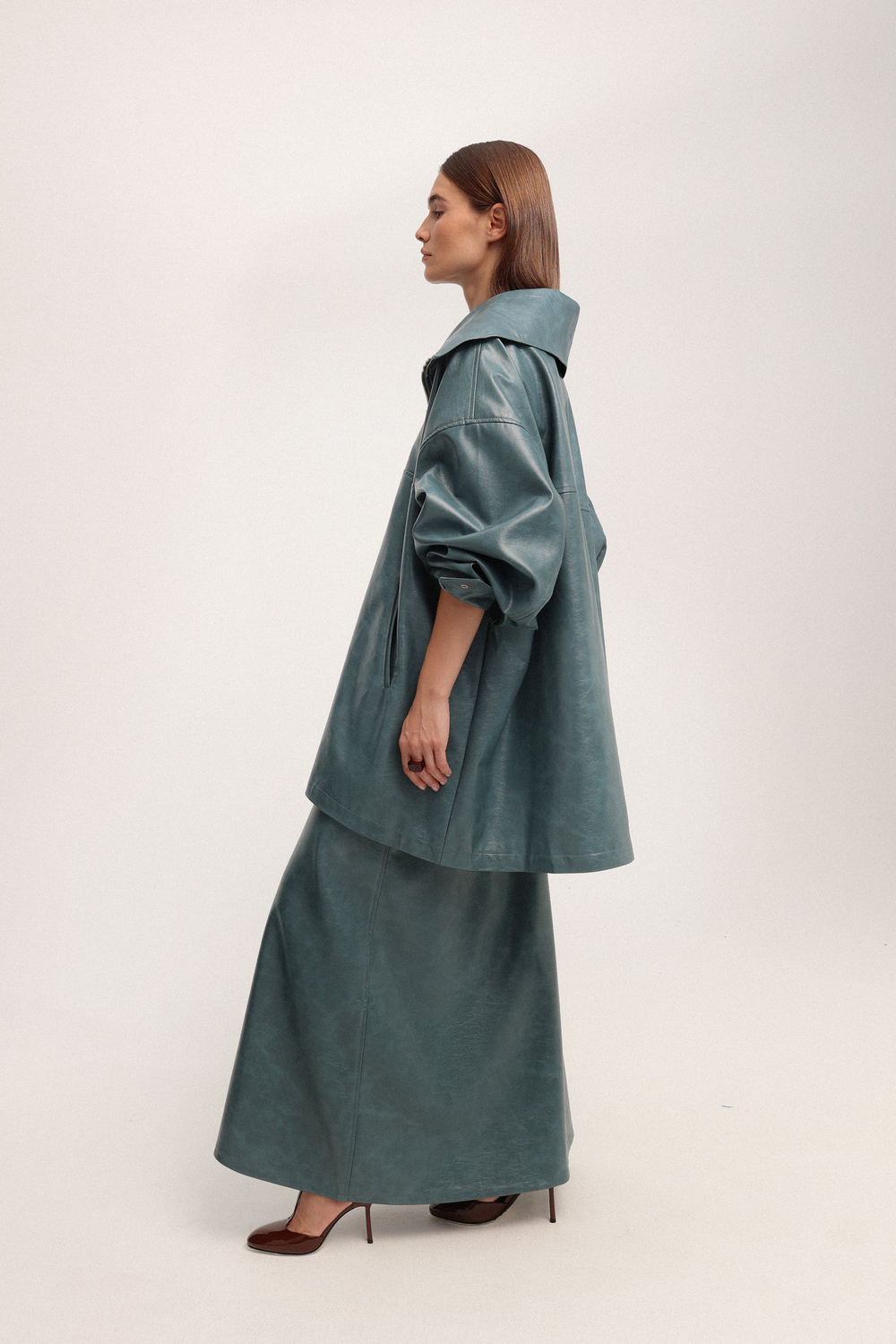 Анорак из экокожи