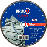 Диск алмазный Турбо по железобетону KRUGO MASTER 350х3,0х25,4х10mm, 81063500263