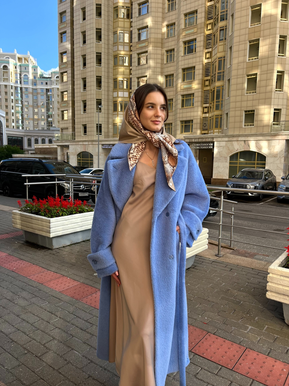 Пальто пушистик небесный