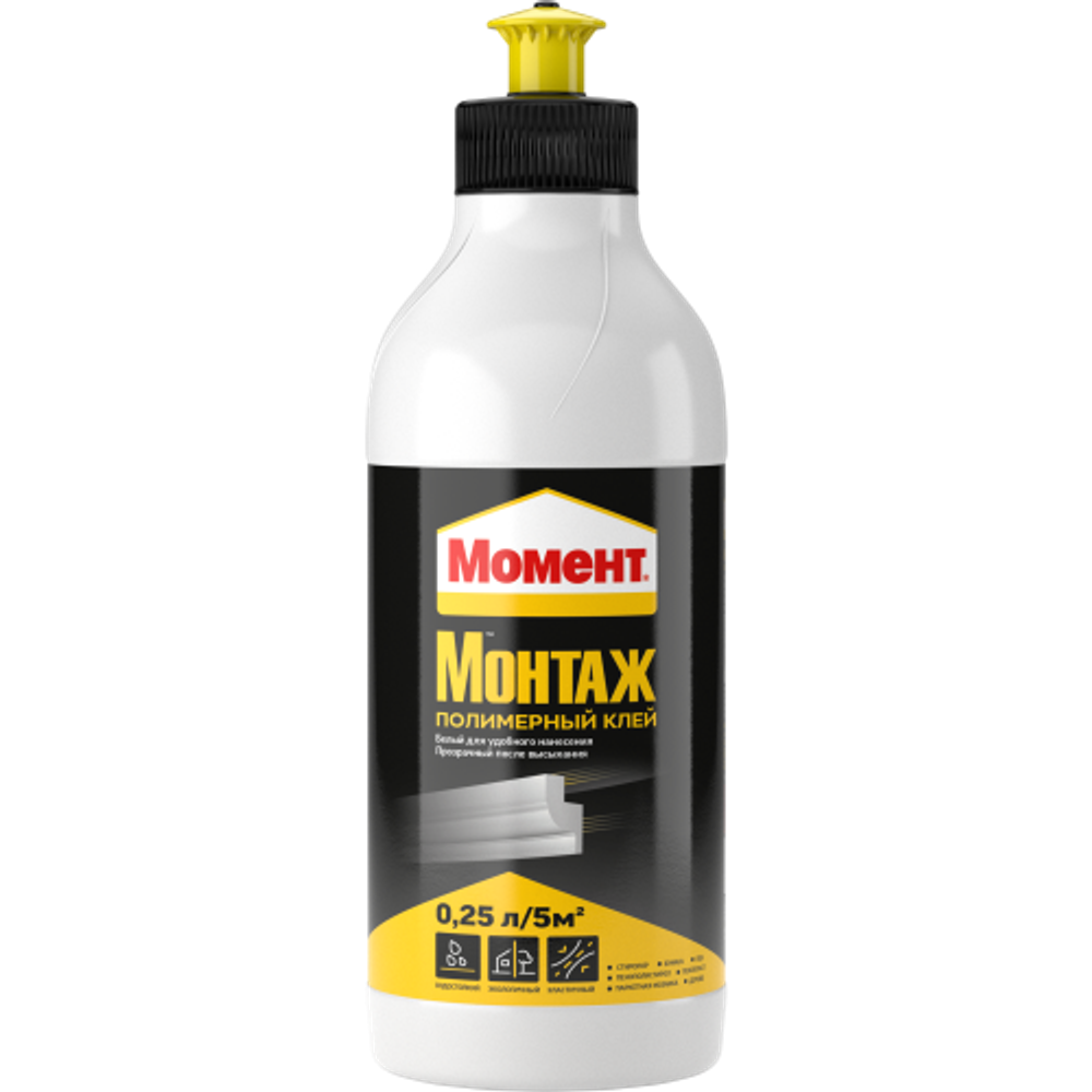 Жидкие гвозди Момент 1897367 Монтаж полимерный клей 0,25 л.