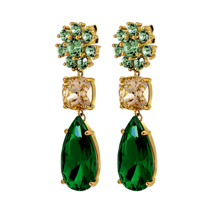 Серьги Dyrberg Kern MISIA SG EMERALD GREEN / GOLDEN 470095