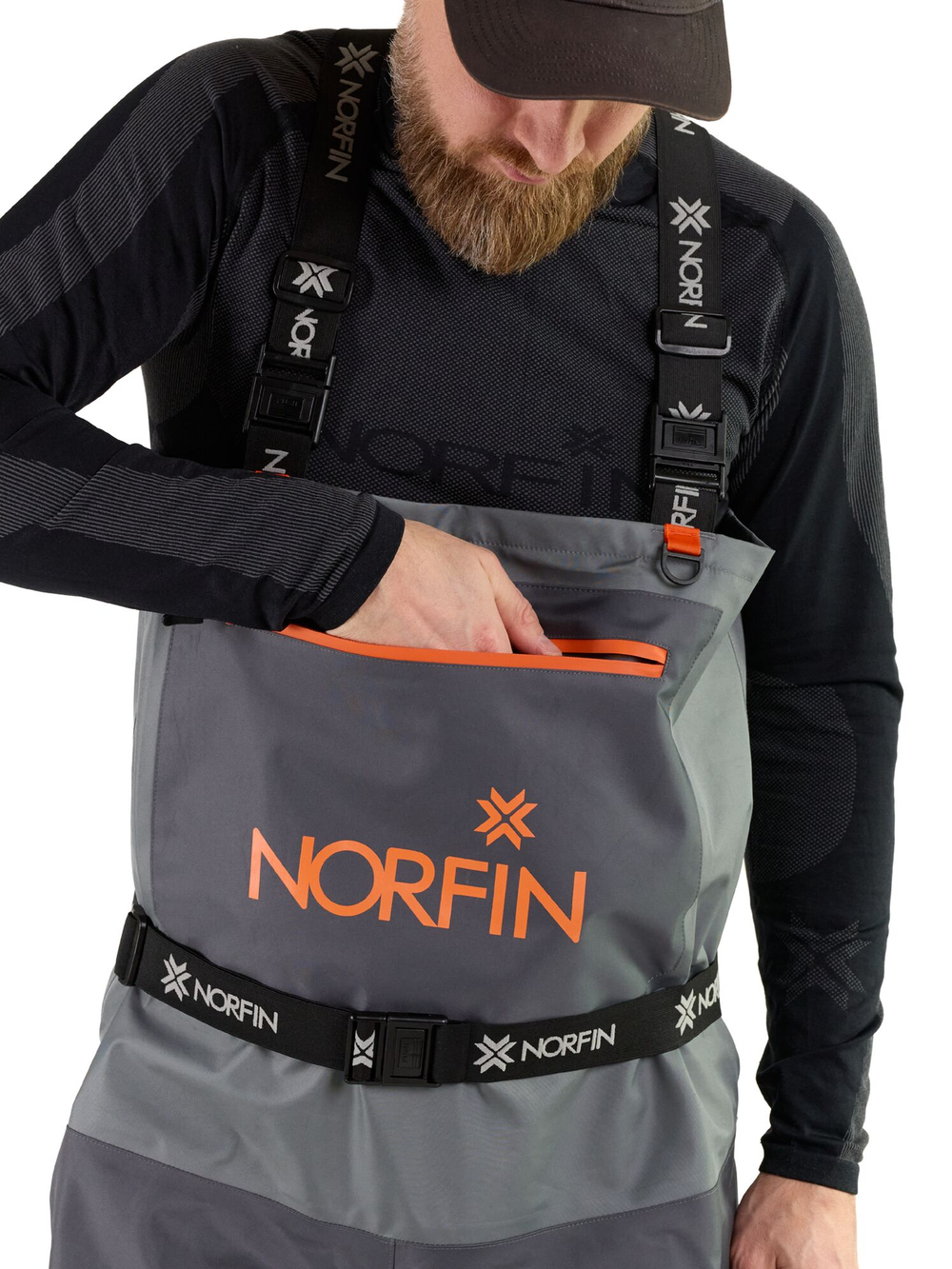 Полукомбинезон заброд. Norfin PILOT STOCKINGFOOT GRAY 00 р.XS