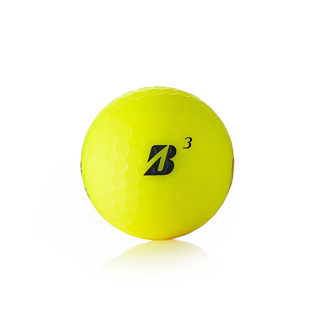 Мяч для гольфа Bridgestone e12 Straight Matte Yellow, BGB5CYX, 3 шт/уп, желтый