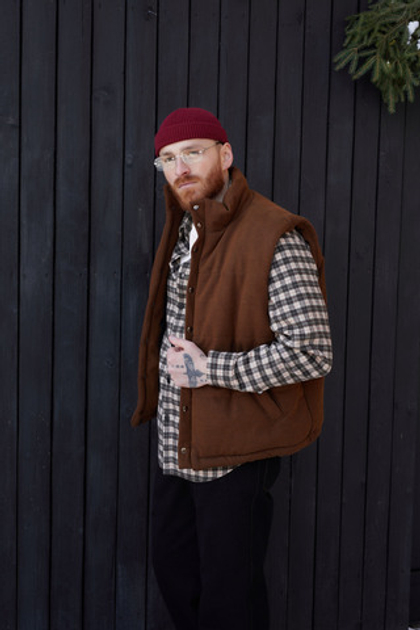 Жилетка утепленная рыжая "Velvet"