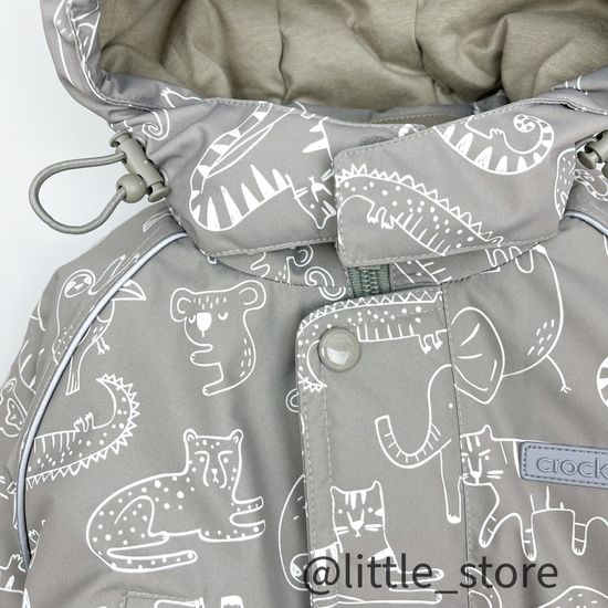 Комбинезон зимний "Милые зверята" Хаки