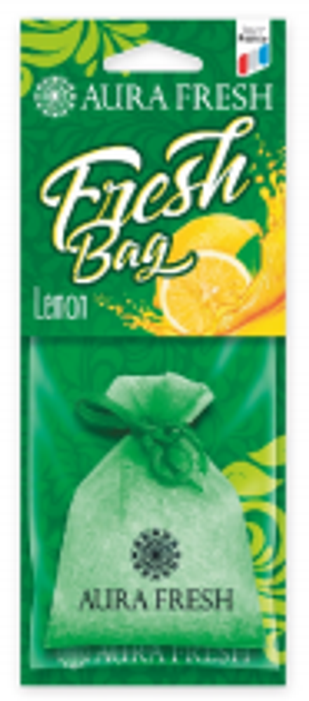 Аром-р AURA FRESH FRESH BAG LEMON Ароматизатор воздуха мешочек  (кор. 20шт.)