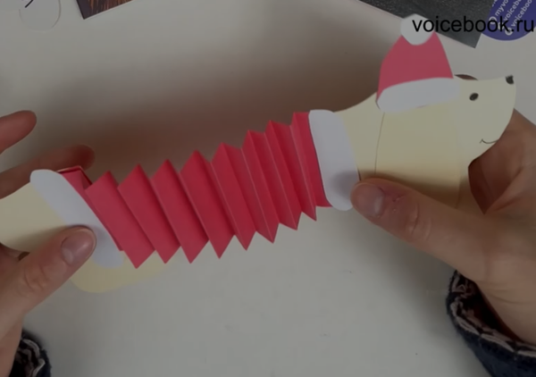 Делаем собаку-гармошку из бумаги