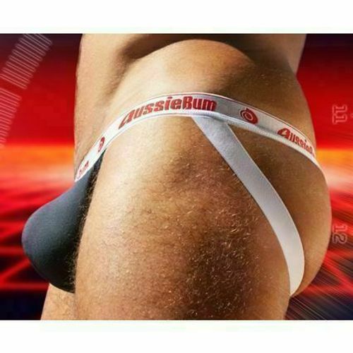 Мужские трусы джоки серые Aussiebum Wonderjock Raw Jockstrap Charcoal AB00271