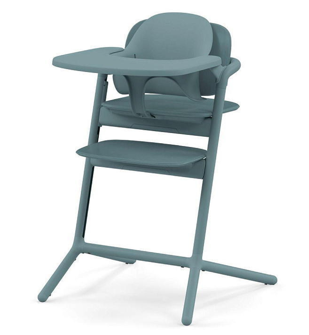 Стульчик для кормления Cybex Lemo 4 в 1 с мягкими чехлами Comfort Inlay Stone Blue/Suede Grey