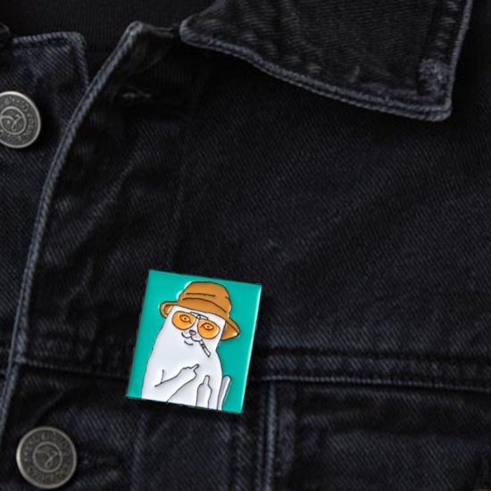 Значок металлический RIPNDIP. Лорд Нермал - Денди, р-р 3х2,6см