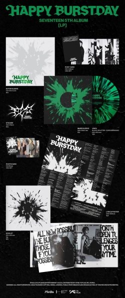 Винил SEVENTEEN - HAPPY BURSTDAY [Black Splatter & Evergreen Color LP]