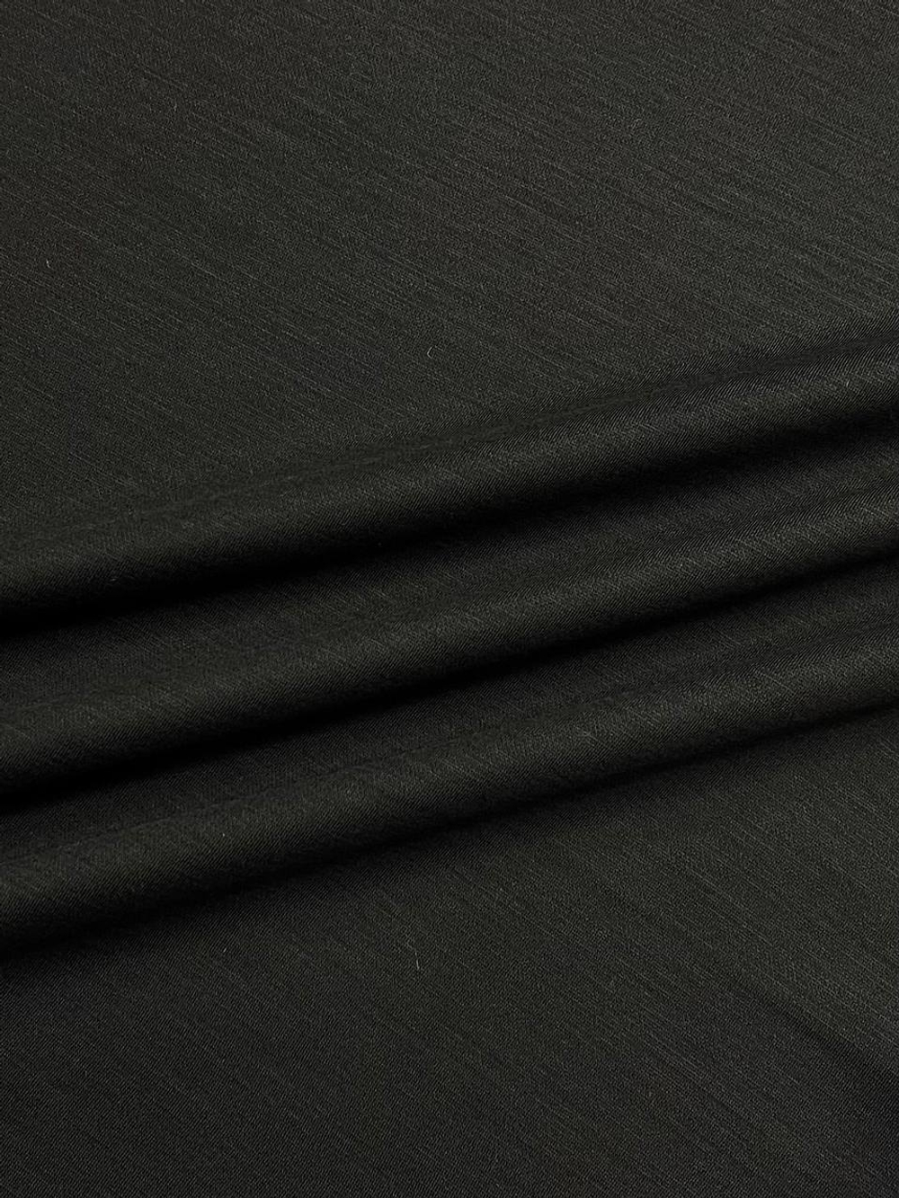 Шерсть с эластаном костюмно-плательная Rick Owens черная