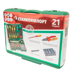 Набор инструмента электрика (21 предмет) СТАНКОИМПОРТ НАБЭ.13.23.21