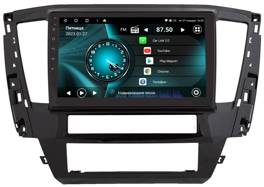 Магнитола для Mitsubishi Pajero Sport 3 2020-2024, Montero Sport (прямоугольный климат, рамка 10) - Vaycar VA47-3181 на Android 13, 8-ядер, 4G SIM-слот