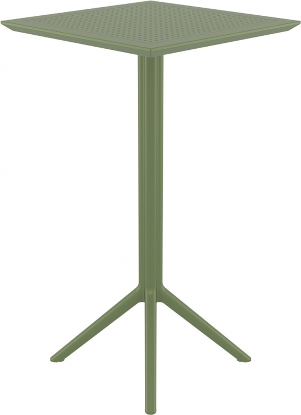 Стол пластиковый барный складной Siesta Contract Sky Folding Bar Table 60, оливковый