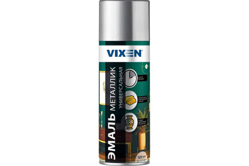 Эмаль металлик Vixen хром (520мл) аэрозоль