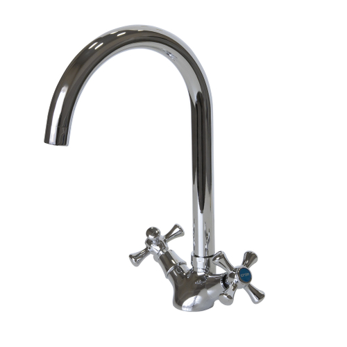 Смеситель для кухни 1/2 кер CN4242-2 CRON высокий пов. излив, п/гайку, ХРОМ