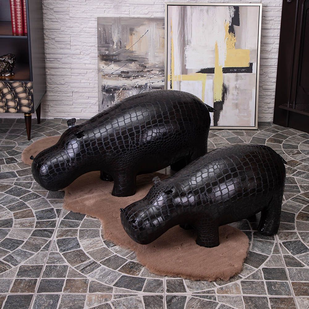 Банкетка Пуф Бегемот малый Темно-коричневый