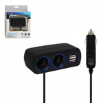 Разветвитель авто Olesson NO.1638 (2USB/2розетки 120Вт)