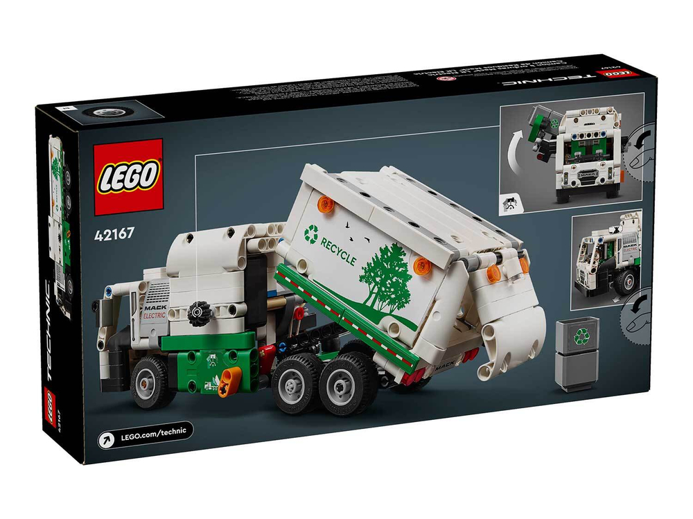 LEGO Technic 42167 Электрический мусоровоз Mack LR — рабочая спецтехника