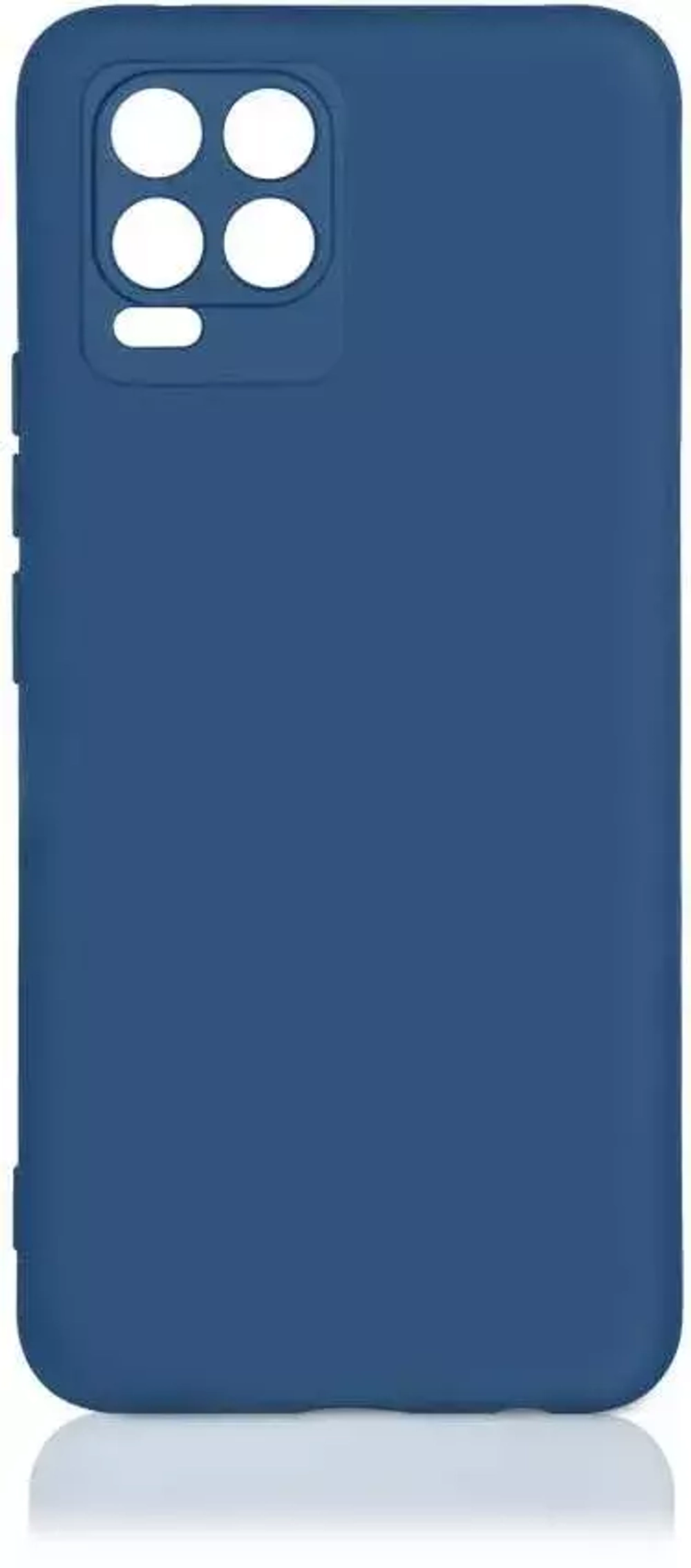 Силиконовый чехол с микрофиброй для Realme 8/8 Pro DF rmOriginal-12 (blue)