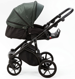 Детская коляска Adamex Nola 2 в 1 N-PS136 TIP (Т.ЗЕЛ.+ Т.ЗЕЛ. КОЖА)