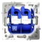 Розетка компьютерная встраиваемая VOLTUM S70 двойная RJ45+RJ45 кат.6, (сталь) vls060205